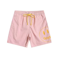 Drew House Smiley Face Swim Shorts, Light Pink