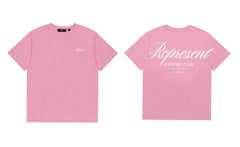 Represent Script Owners' Club Graphic T-Shirt - Pink/White