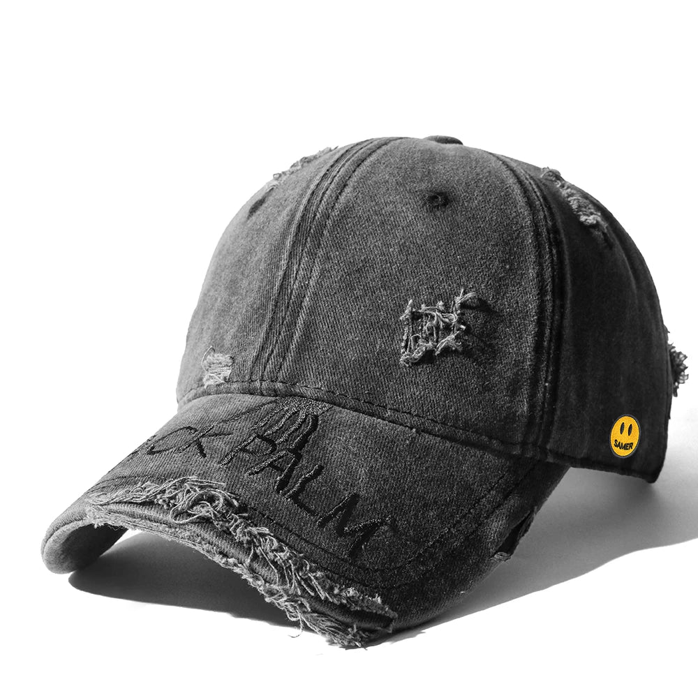 Drew Vintage Distressed Smiley Cap