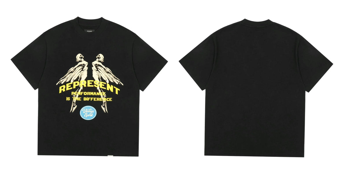Represent Angel "Performance Difference" Graphic T-Shirt - Black