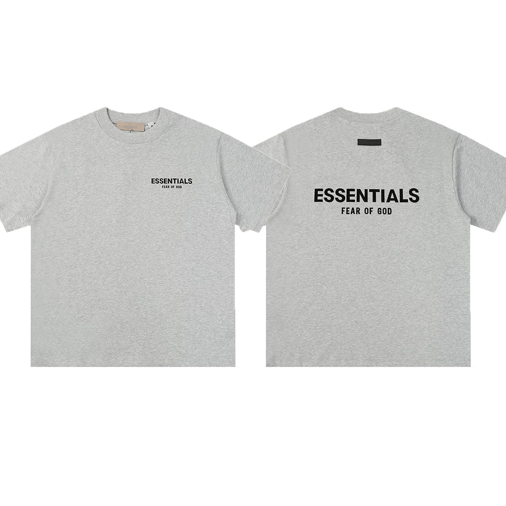Essentials Fear of God Double-Print Flocked Tee – Deep Oats
