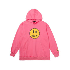 Drew House Mascot Smiley Logo Hot Pink Unisex Oversized Fleece Hoodie